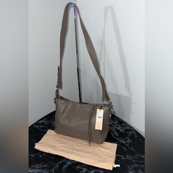 Rebecca Minkoff Handbag MAB Crossbody Leather Bag Deep Taupe AUTHENTIC NWT - Picture 5 of 9